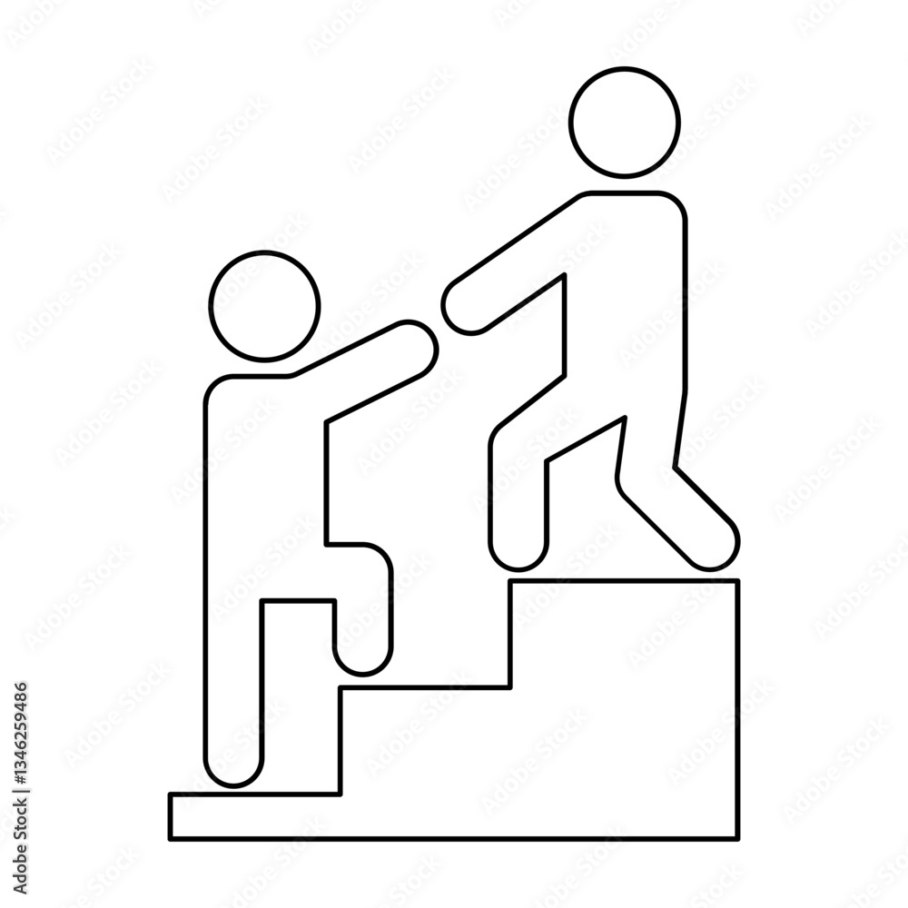 Fototapeta premium Help icon in line style