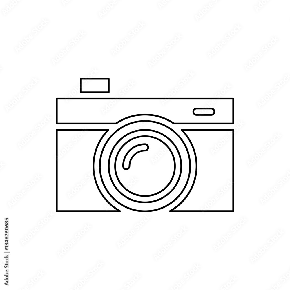 Camera icon in line style Camera icon in line style