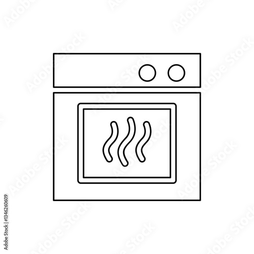 Oven icon in line style