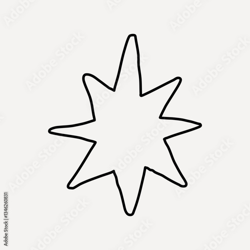 Abstract starburst line art vector