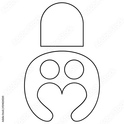 Mother icon in line style