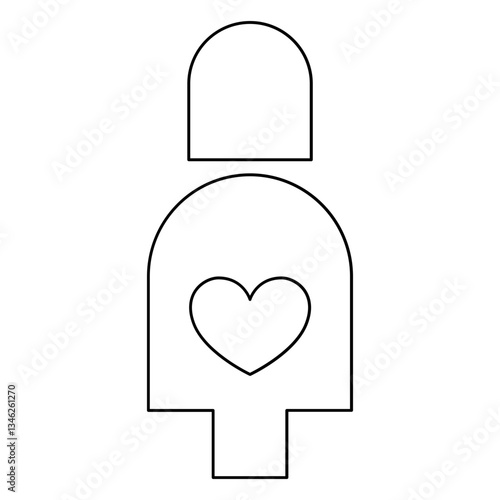 Mother icon in line style