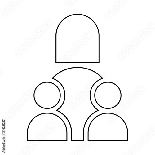 Mother icon in line style