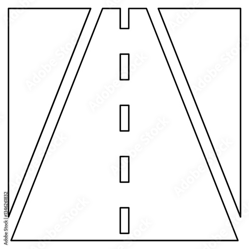 Road icon in line style