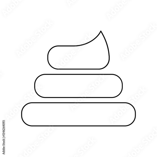 Dog feces icon in line style