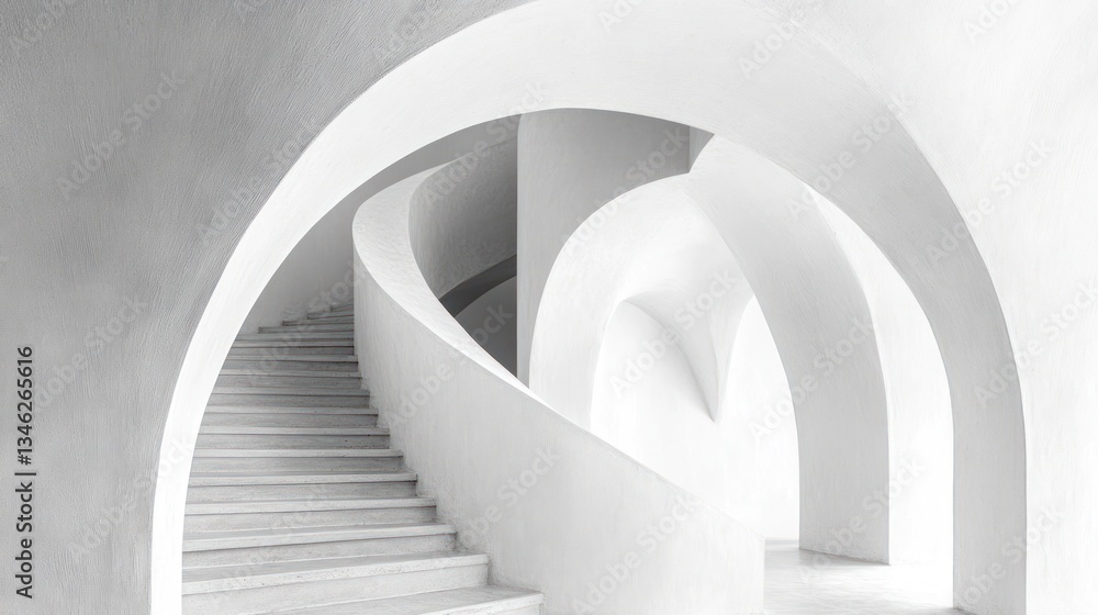 Obraz premium Abstract Modern Staircase Architecture Interior