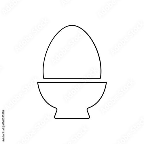 Boiled egg icon in line style