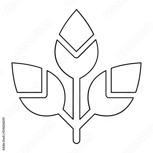 Herb icon in line style