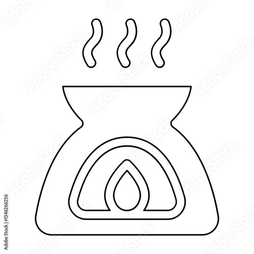 Aroma therapy icon in line style
