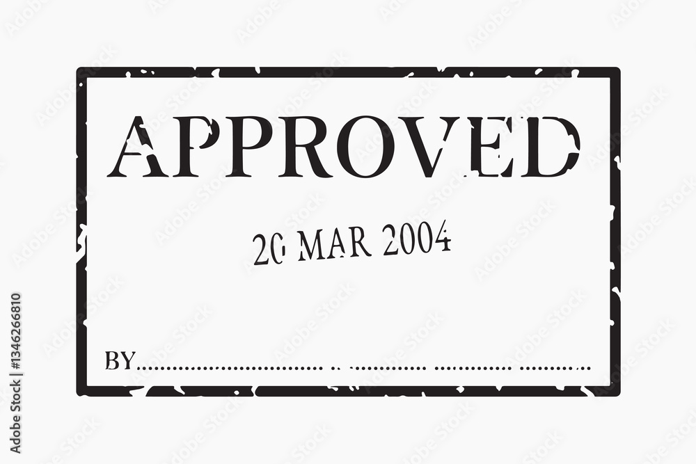 Fototapeta premium Official approval stamp design, element vector