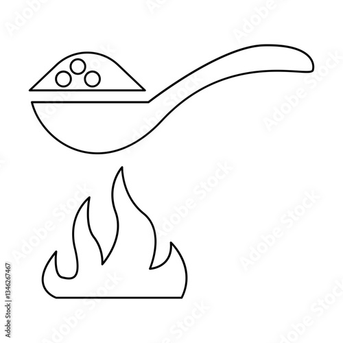 Heroin icon in line style