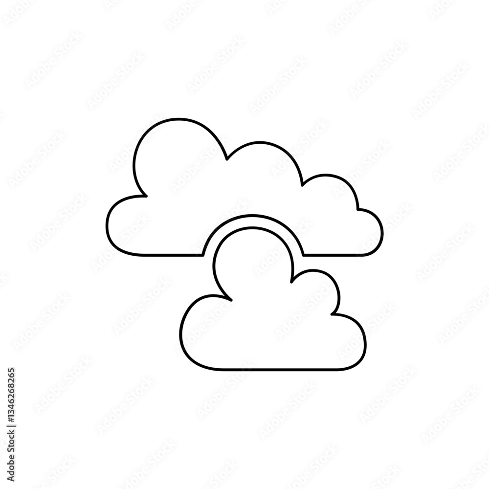 Cloud icon in line style Cloud icon in line style