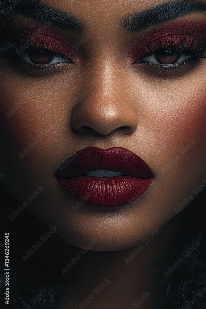 Fototapeta premium Close-up beautiful lips banner