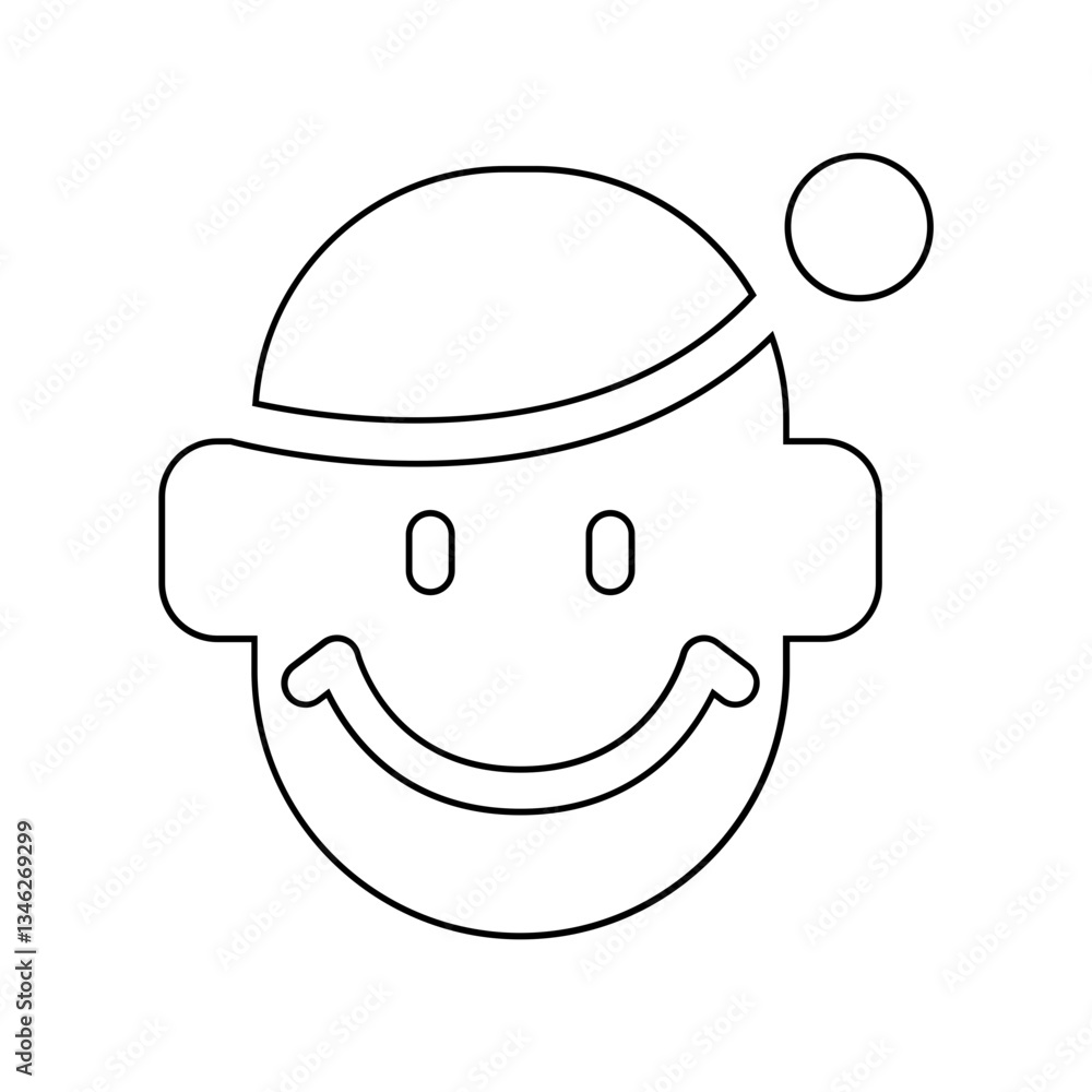 Happy face icon in line style Happy face icon in line style