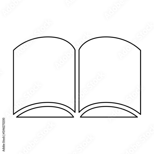 Book icon in line style