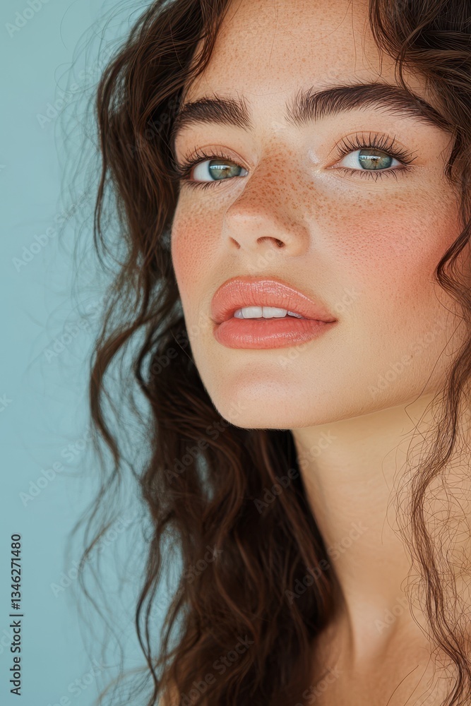 Close-up beautiful lips banner Close-up beautiful lips banner