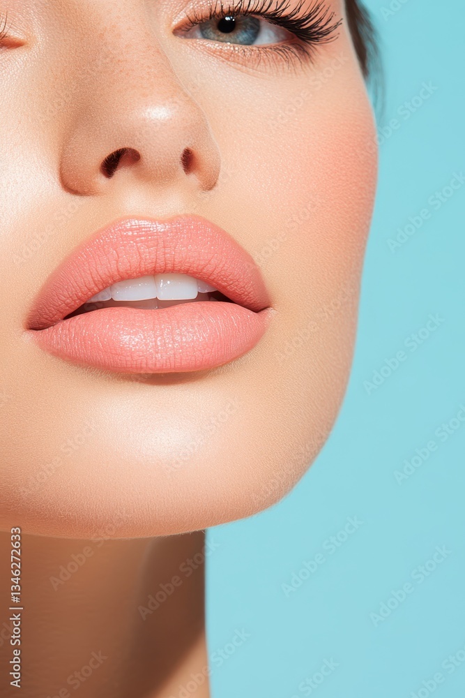 Obraz premium Close-up beautiful lips banner