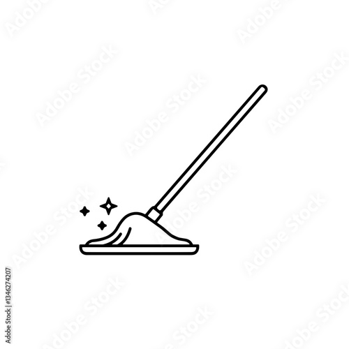 Spring cleaning mop on a clean background
