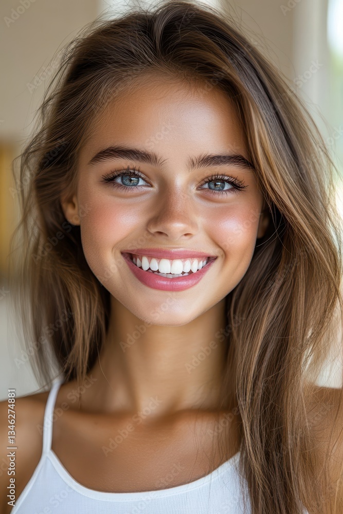 Close-up beautiful smile banner Close-up beautiful smile banner