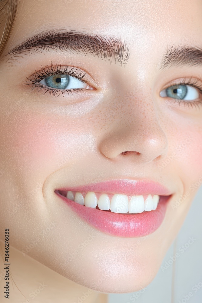 Fototapeta premium Close-up beautiful smile banner