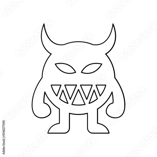 Alien icon in line style