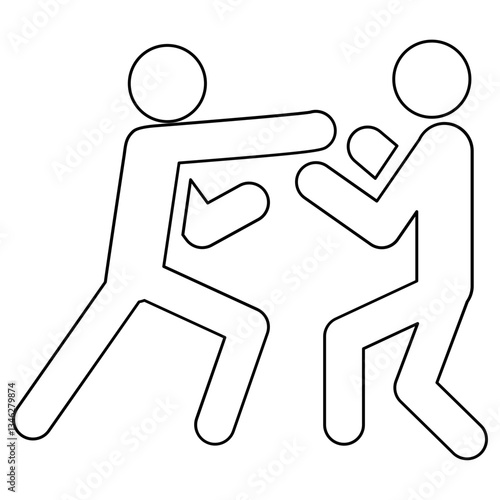 Violence icon in line style