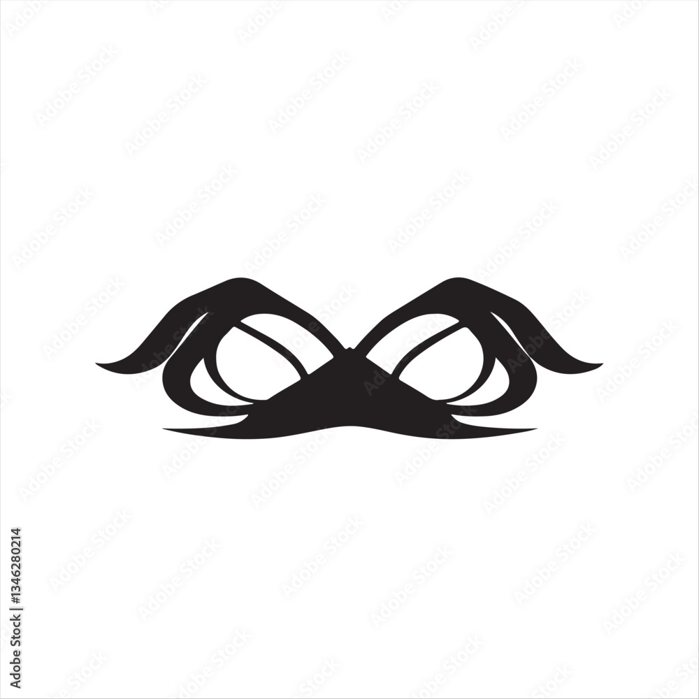 Vector style silhouette doodle illustration logo, distinct split design, geometric shapes, clean lines, white background, balanced composition, bold areas, emphasizing symmetry and visual clarity Vector style silhouette doodle illustration logo, distinct split design, geometric shapes, clean lines, white background, balanced composition, bold areas, emphasizing symmetry and visual clarity