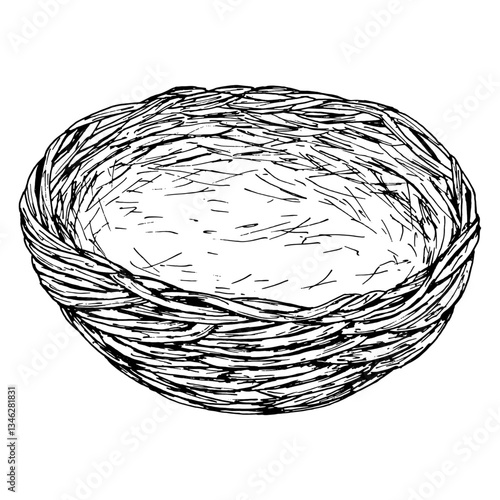 Hand-drawn ink illustration of a speckled egg, ideal for farm, wildlife, and Easter-themed designs. Perfect for creative projects, branding, packaging, and nature-inspired compositions