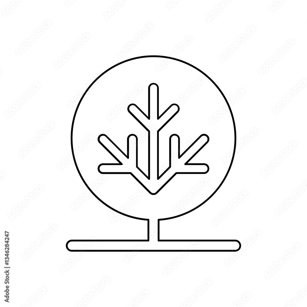 Tree icon in line style Tree icon in line style