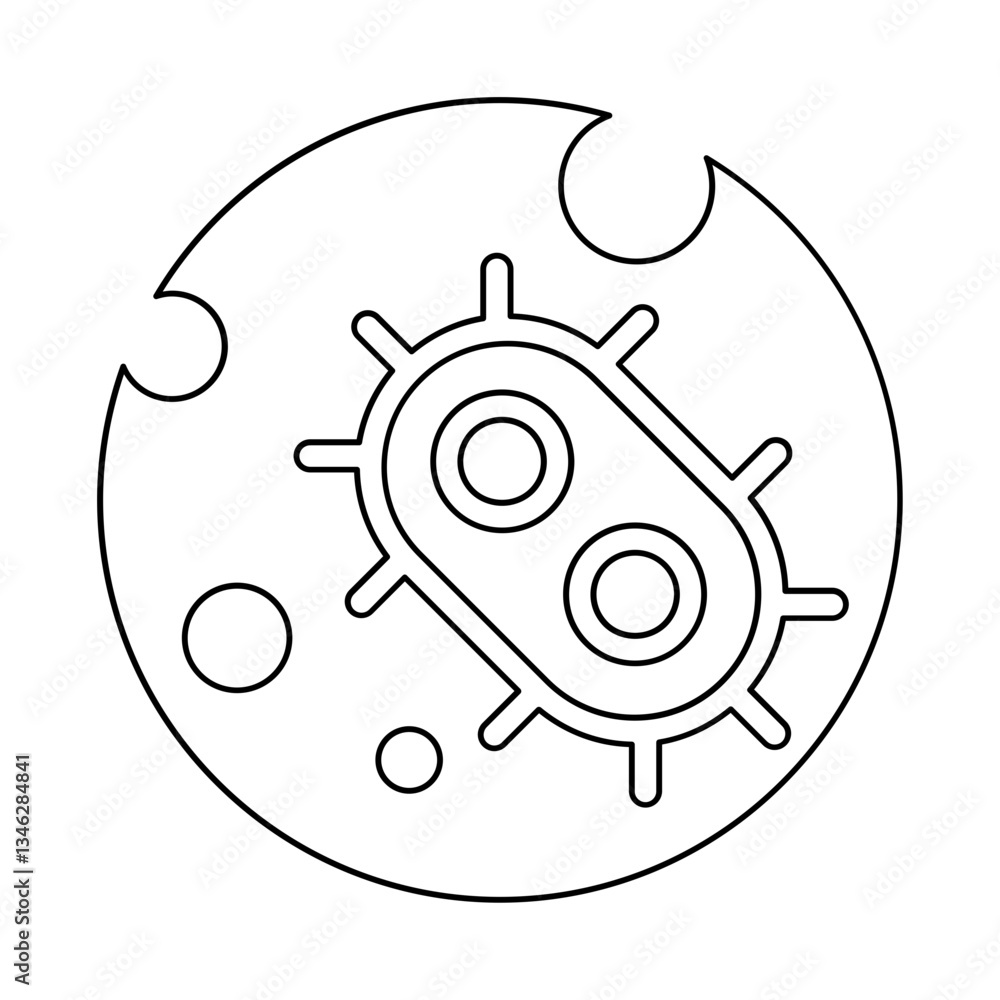microbiology icon in line style