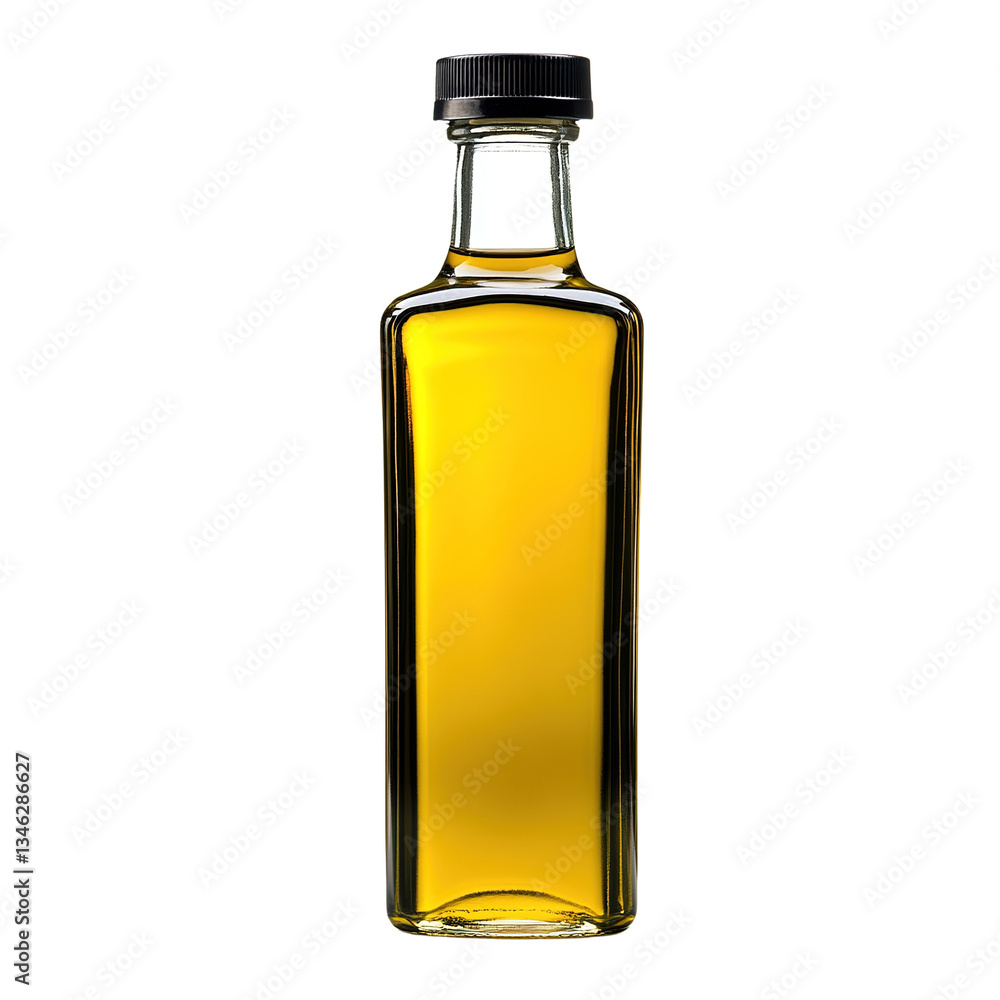 Bottle of olive oil isolated on transparent png. clipping mask. 