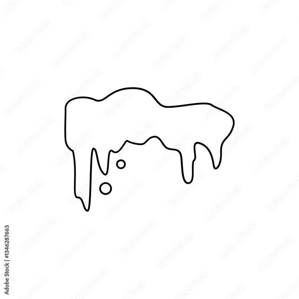 Frozen icon in line style Frozen icon in line style