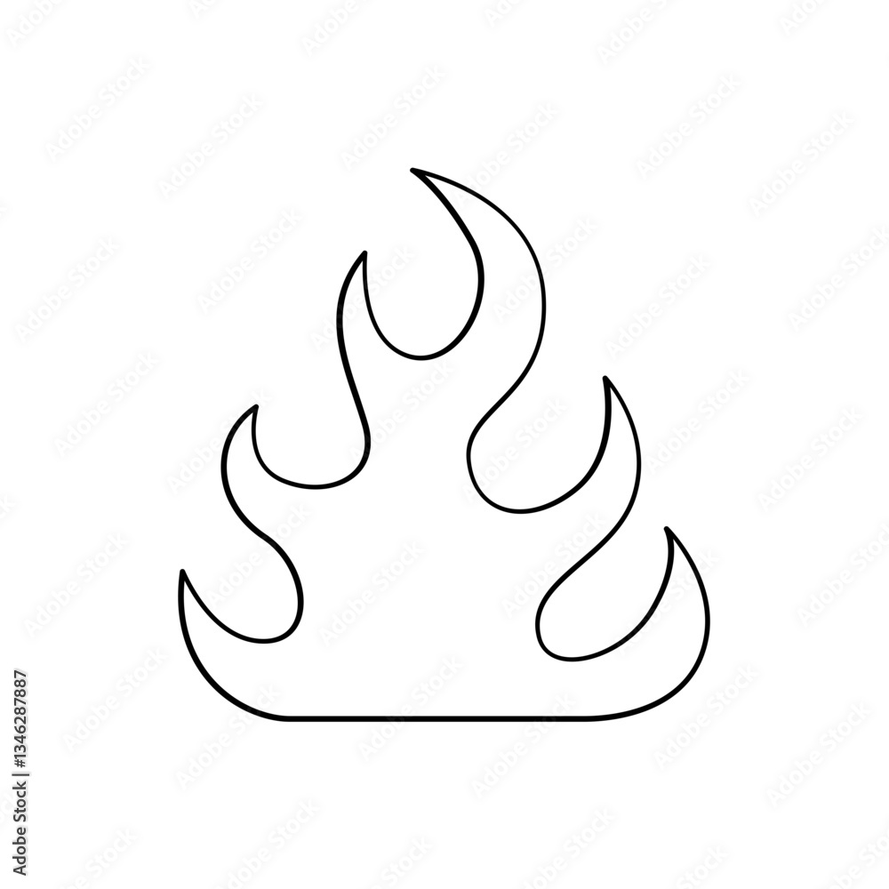 Fire icon in line style Fire icon in line style