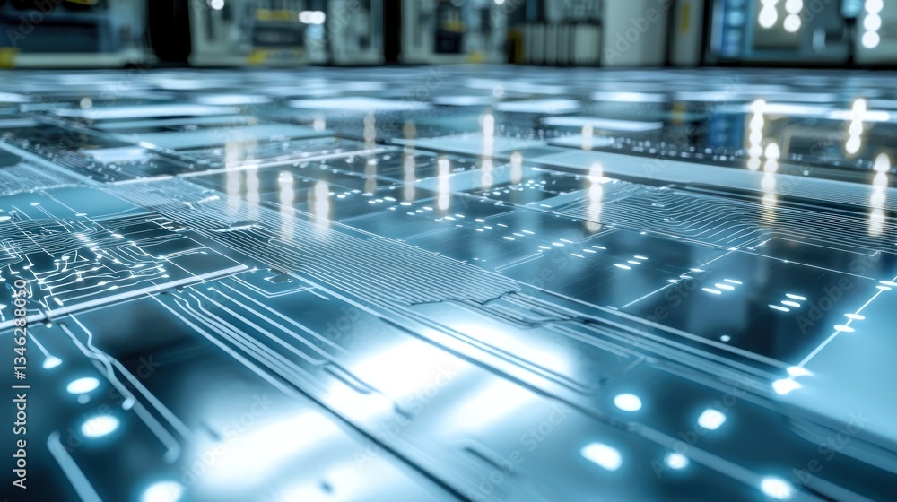 Futuristic Technology: Abstract Circuit Board Surface Futuristic Technology: Abstract Circuit Board Surface