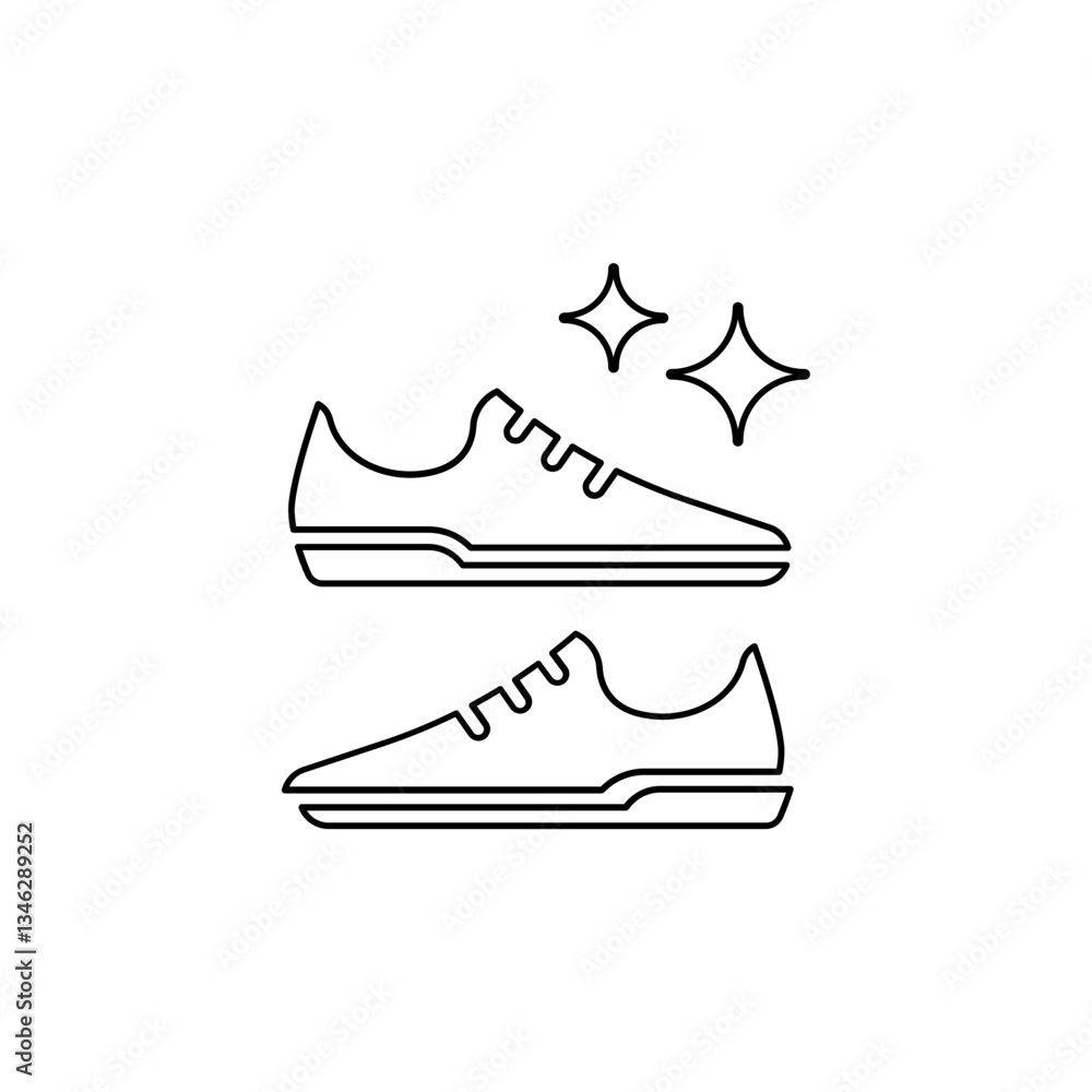Obraz premium Brand name shoes icon in line style