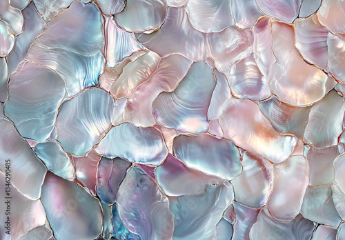 Pearlescent delicate background with swirl pattern. Different shades and colors, glitter and waves, photo background with copyright