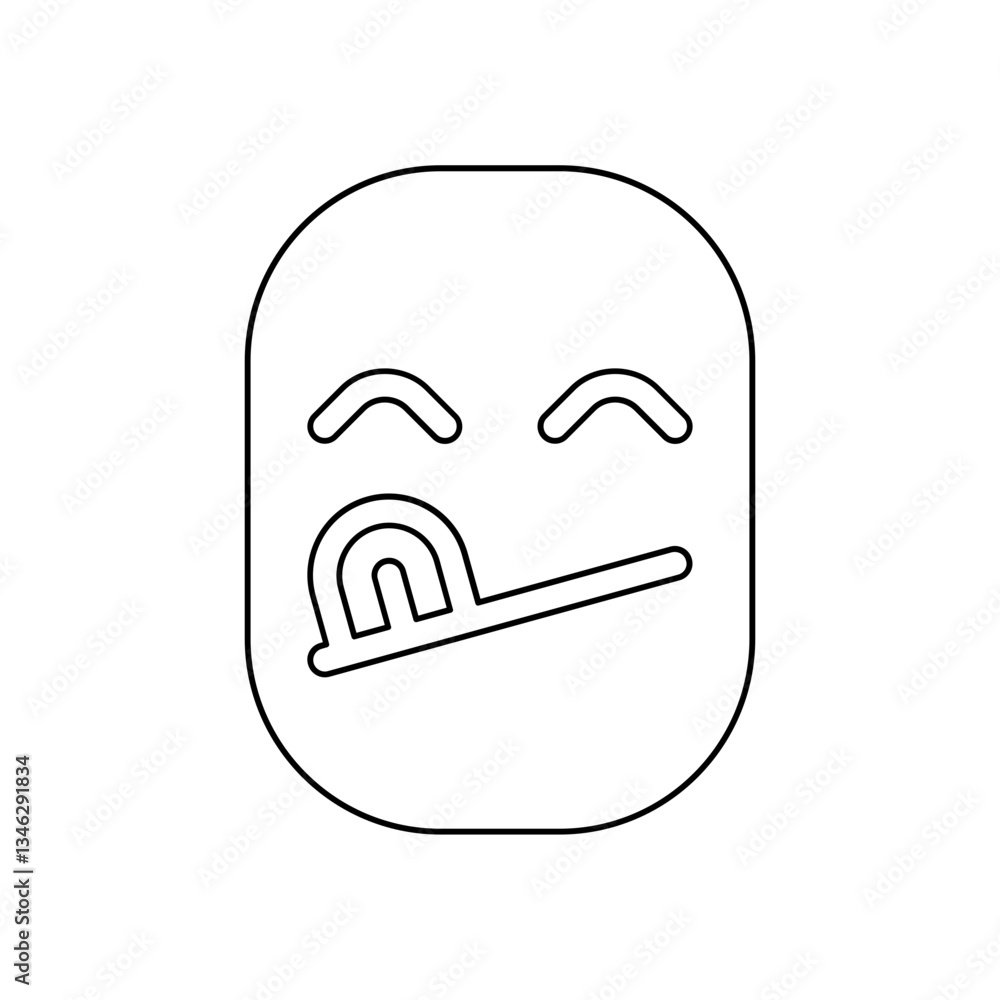 Delicious icon in line style Delicious icon in line style