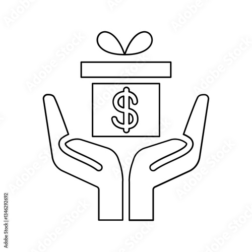 Bonus icon in line style