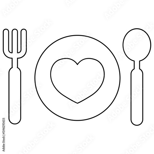 Chef recommend icon in line style