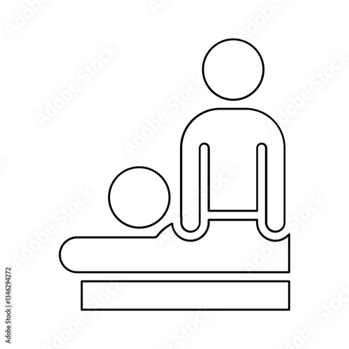 Massage icon in line style