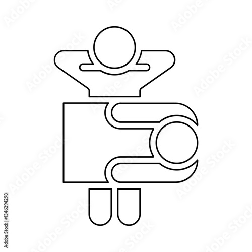 Massage icon in line style