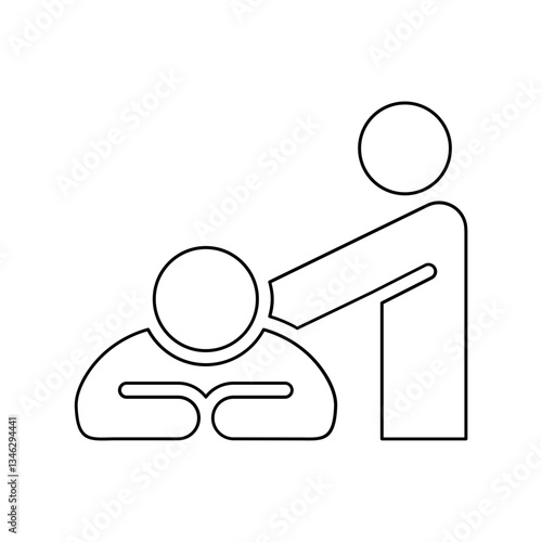 Massage icon in line style