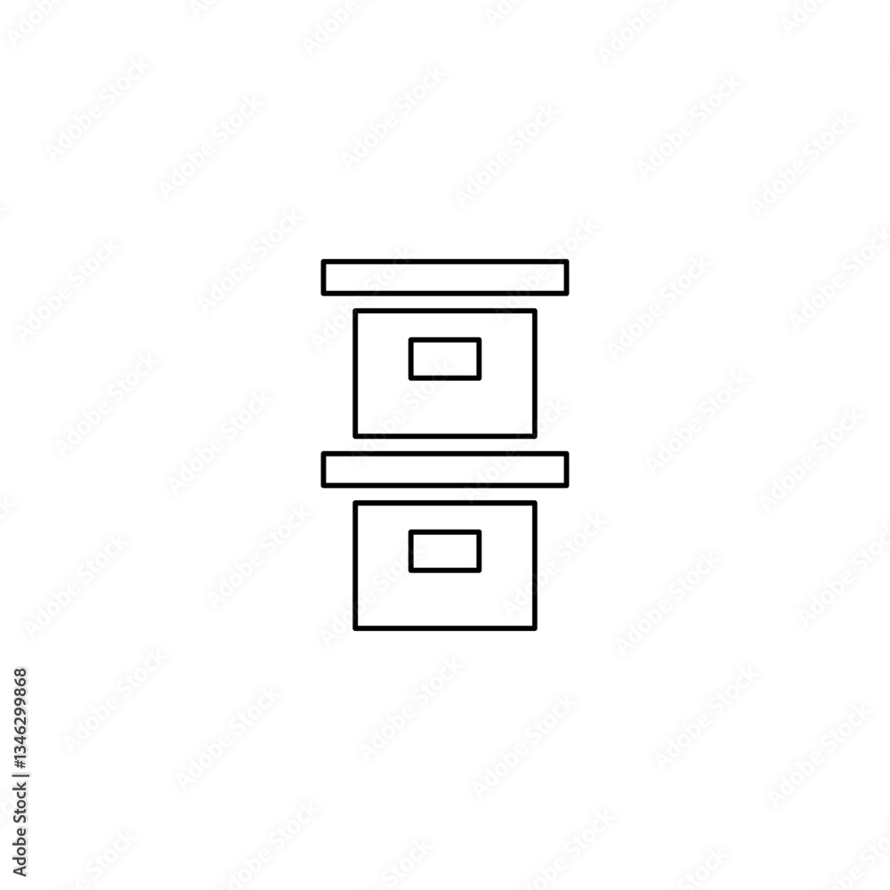 Box icon in line style Box icon in line style
