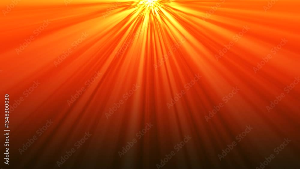 Yellow-orange animated light rays isolated on light background. Bright spotlight on stage, with moving rays on light background, for blending mode. 4k animation.