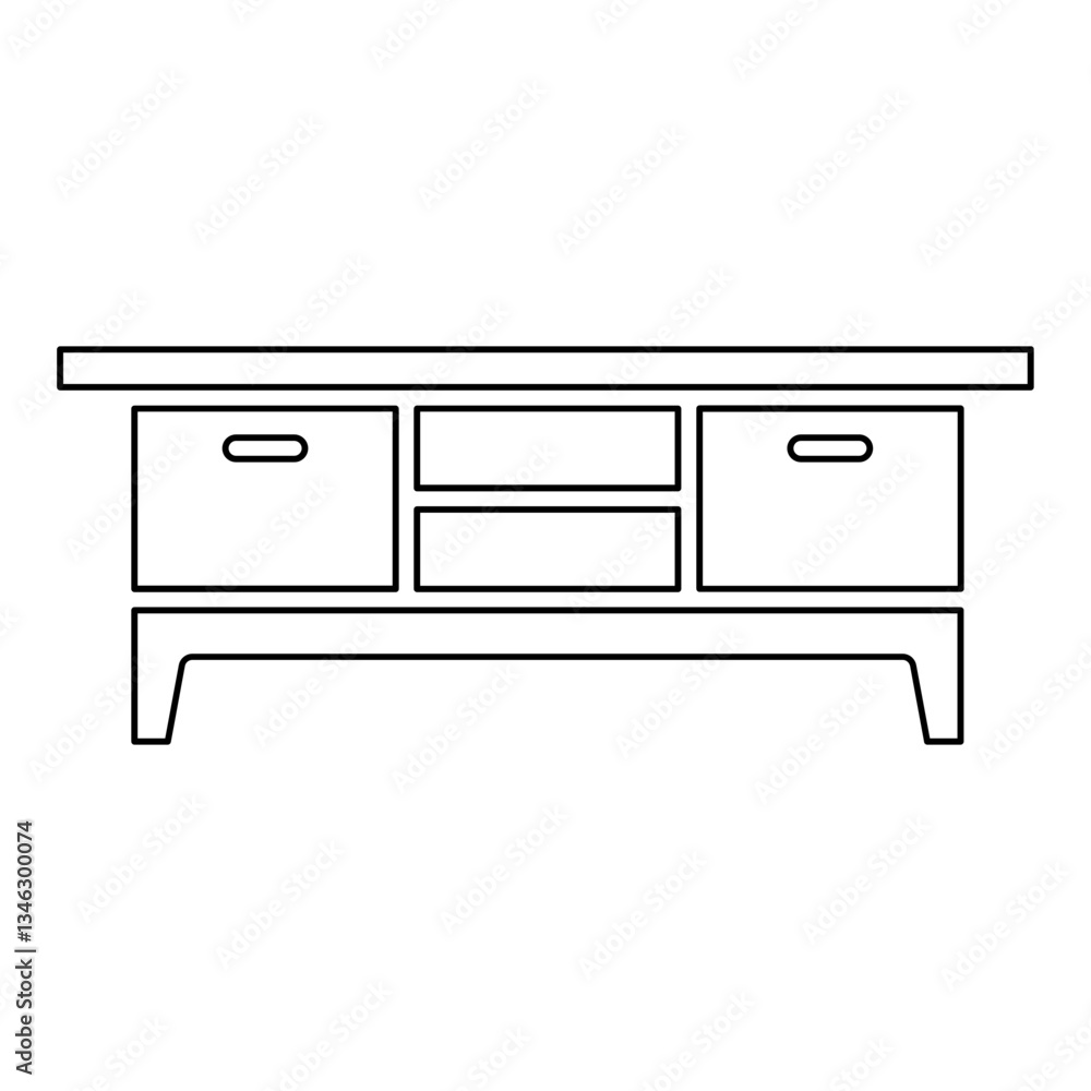 Shelf icon in line style Shelf icon in line style