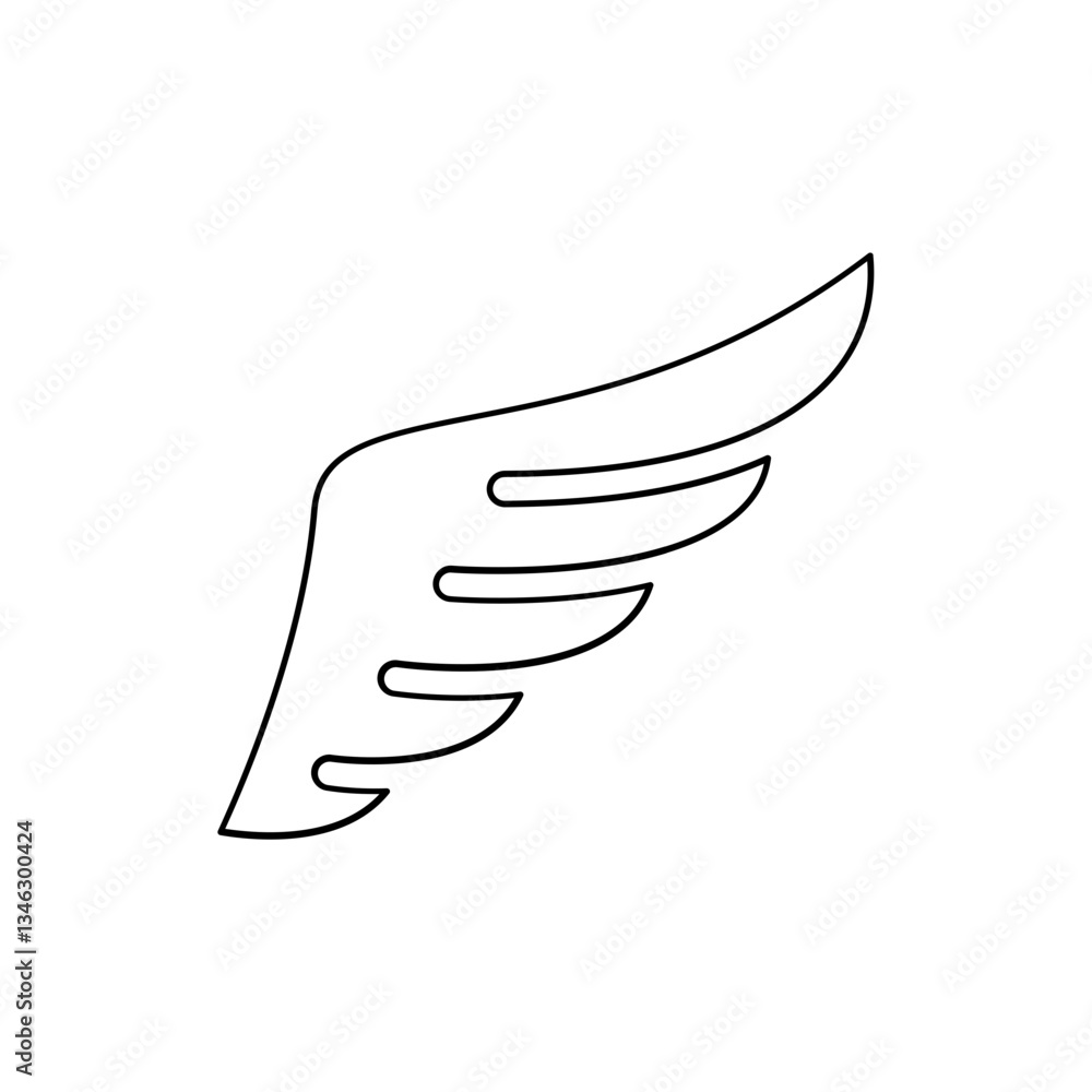 Wing icon in line style