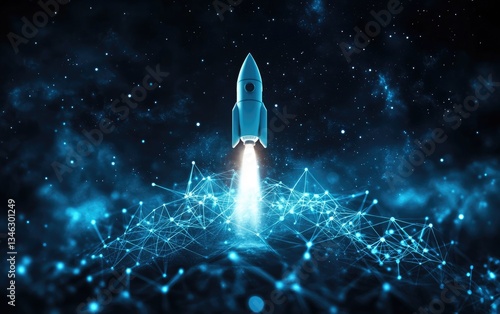 Rocket launch into digital network space