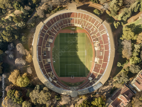 Wallpaper Mural Johannesburg stadium surrounded by lush green park in bird's-eye view Torontodigital.ca
