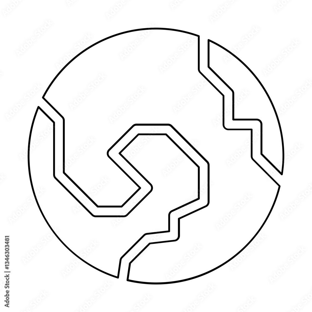 Earth icon in line style Earth icon in line style