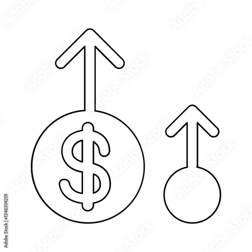 Cryptocurrency icon in line style